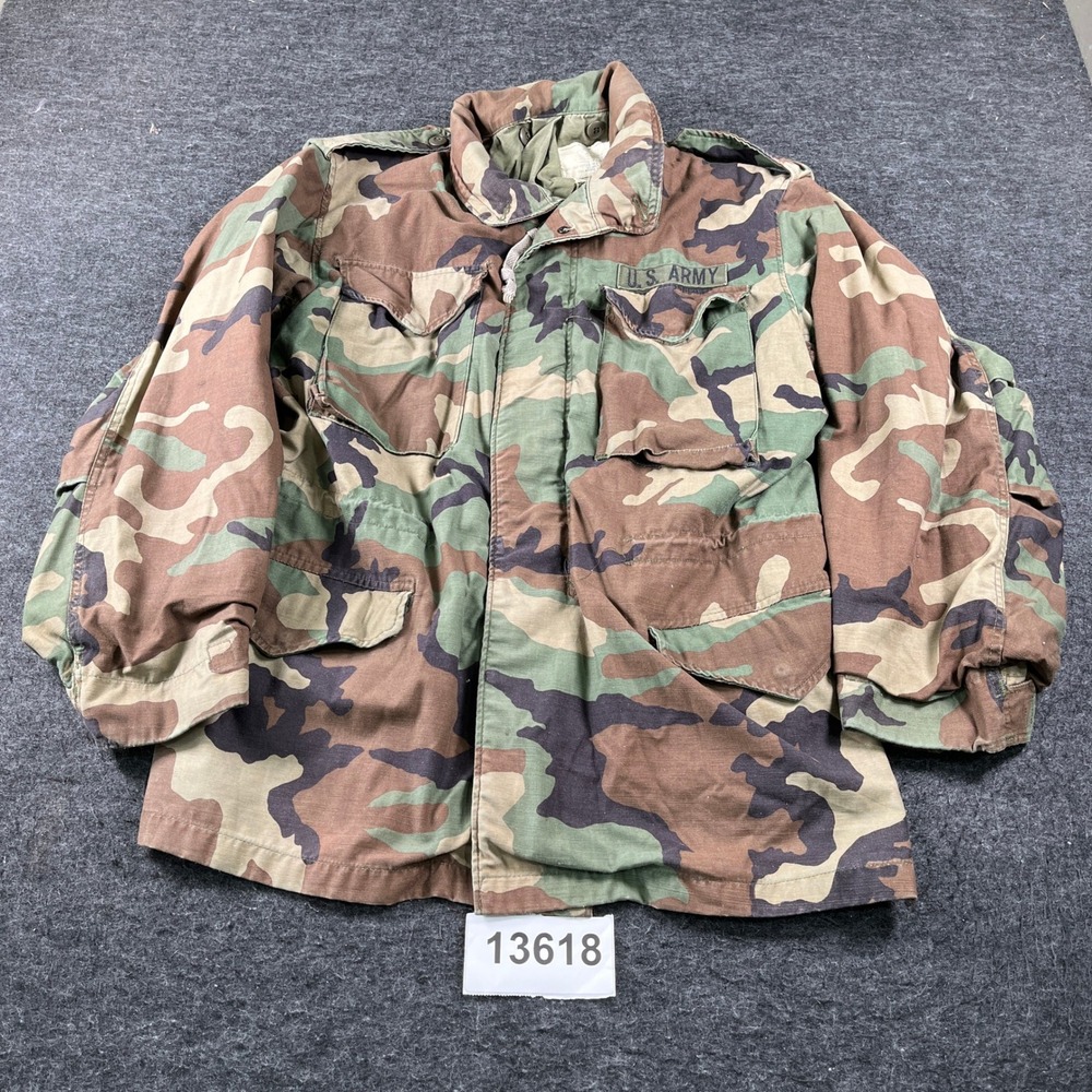 U.S. Army Military Field Uniform Coat Men Medium Green Camouflage Cotton Camping
